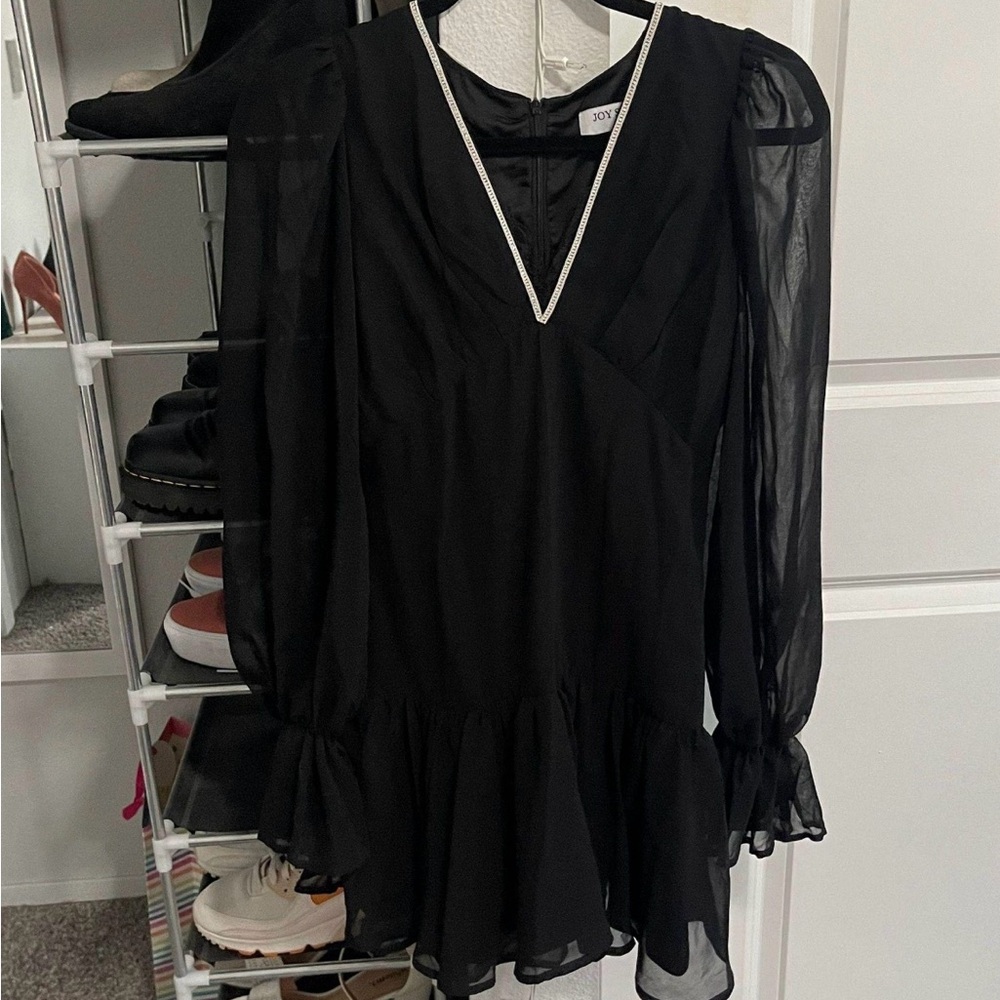 Black dress with silver detailing